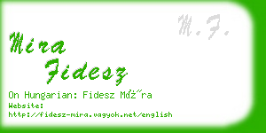 mira fidesz business card
